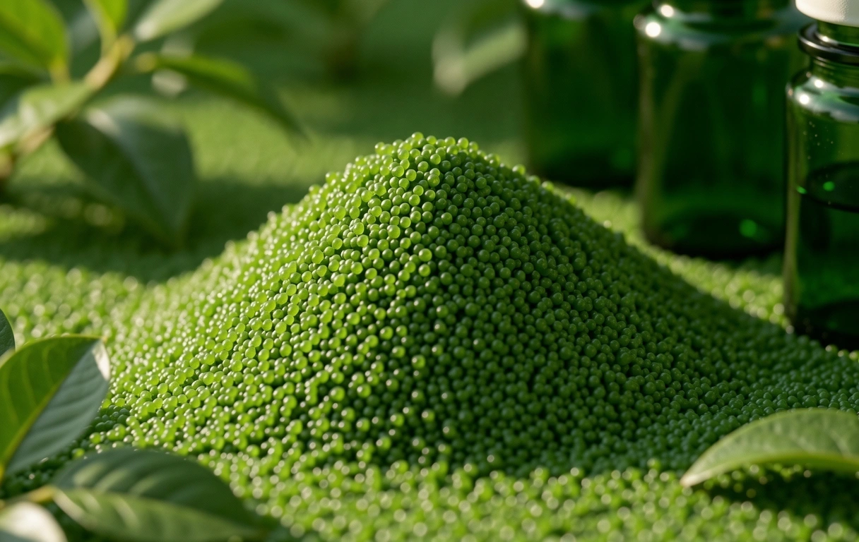 Szczegółowa tekstura algi chlorella